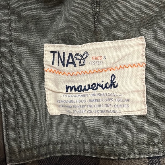 TNA - Army Green Bomber Jacket - Picture 2 of 8